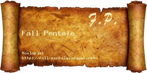 Fall Pentele névjegykártya